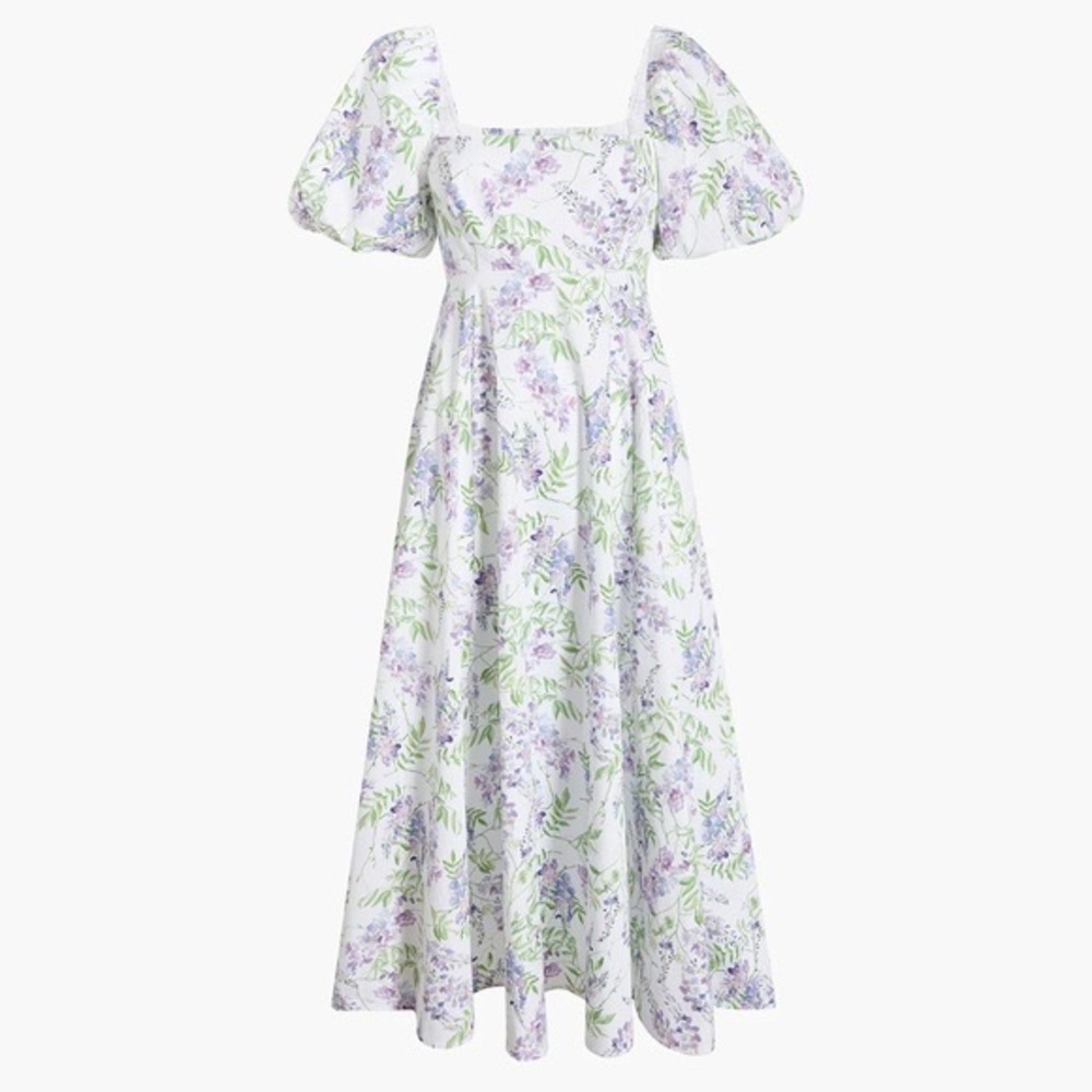 Hill House Home The Matilda Dress in Wisteria White Lilac Purple Size XL